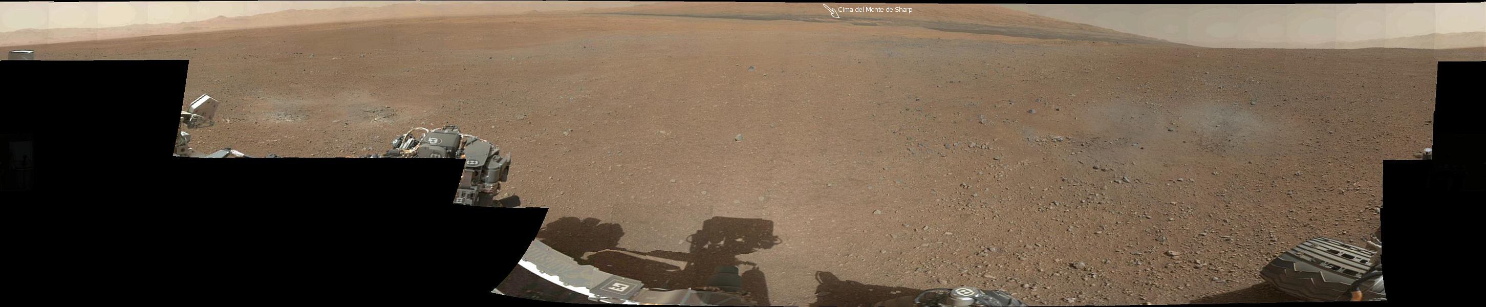 La primera panorámica de Marte por el Curiosidad