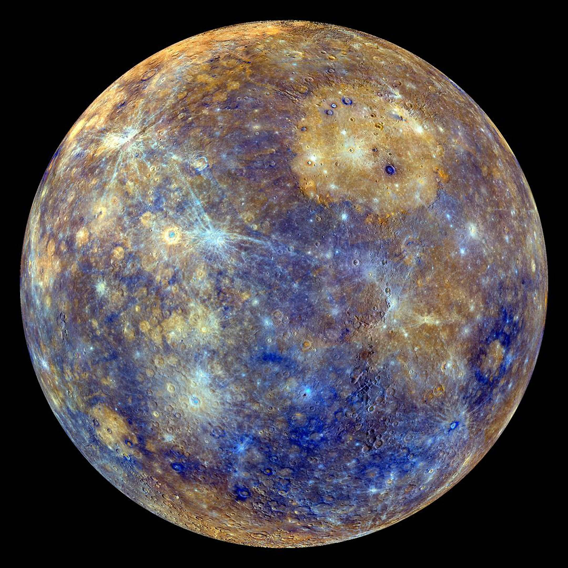Color del planeta mercurio