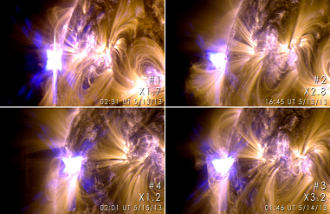 Clic en la imagen para verla más grande Cuatro Erupciones de Clase X