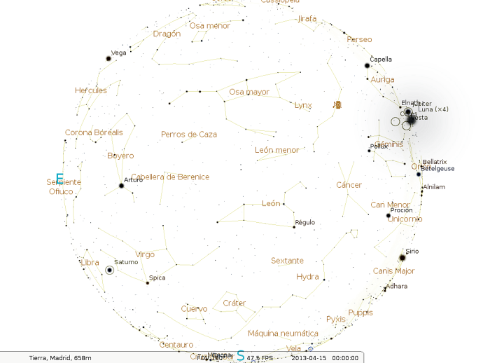 Las efemérides astronómicas para el mes de abril en el hemisferio norte Las efemérides astronómicas para el mes de abril en el hemisferio norte