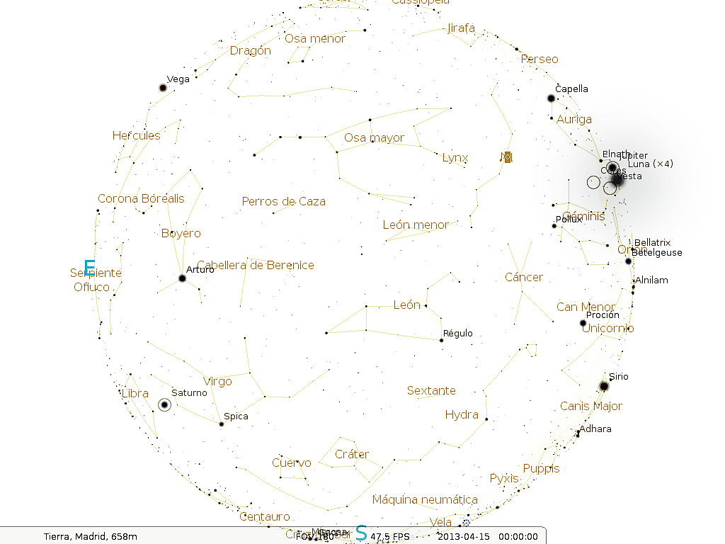 Las efemérides astronómicas para el mes de abril en el hemisferio norte Las efemérides astronómicas para el mes de abril en el hemisferio norte
