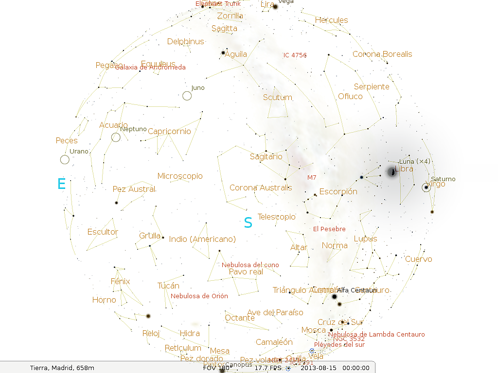 Las efemérides astronómicas para el mes de agosto en el hemisferio norte Las efemérides astronómicas para el mes de agosto en el hemisferio norte