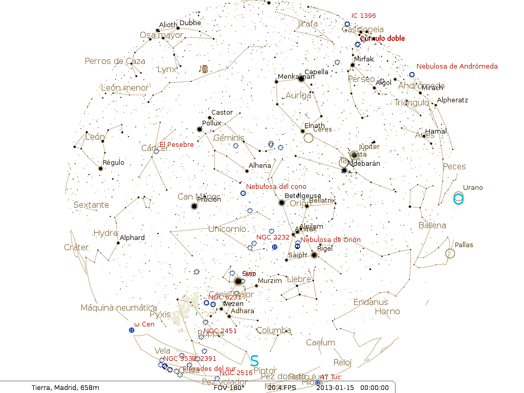Las efemérides astronómicas para el mes de enero en el hemisferio norte Las efemérides astronómicas para el mes de enero en el hemisferio norte