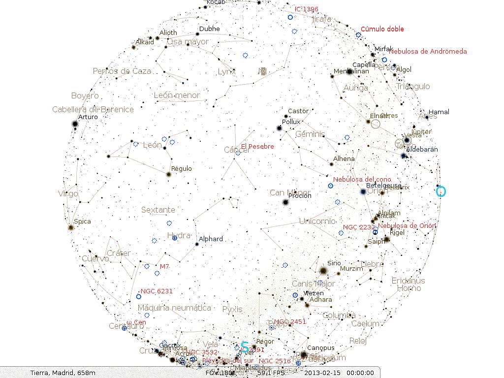 Las efemérides astronómicas para el mes de febrero en el hemisferio norte Las efemérides astronómicas para el mes de febrero en el hemisferio norte