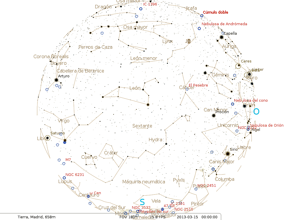 Las efemérides astronómicas para el mes de marzo en el hemisferio norte Las efemérides astronómicas para el mes de marzo en el hemisferio norte