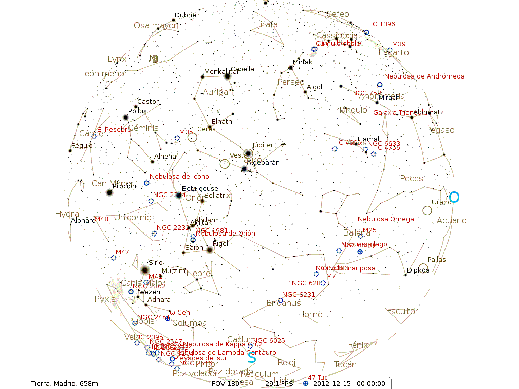 Las efemérides astronómicas para el mes de diciembre en el hemisferio norte Las efemérides astronómicas para el mes de diciembre en el hemisferio norte