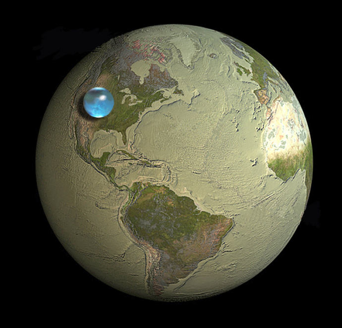 Clic en la imagen para verla más grande Todo el Agua en el Planeta Tierra
