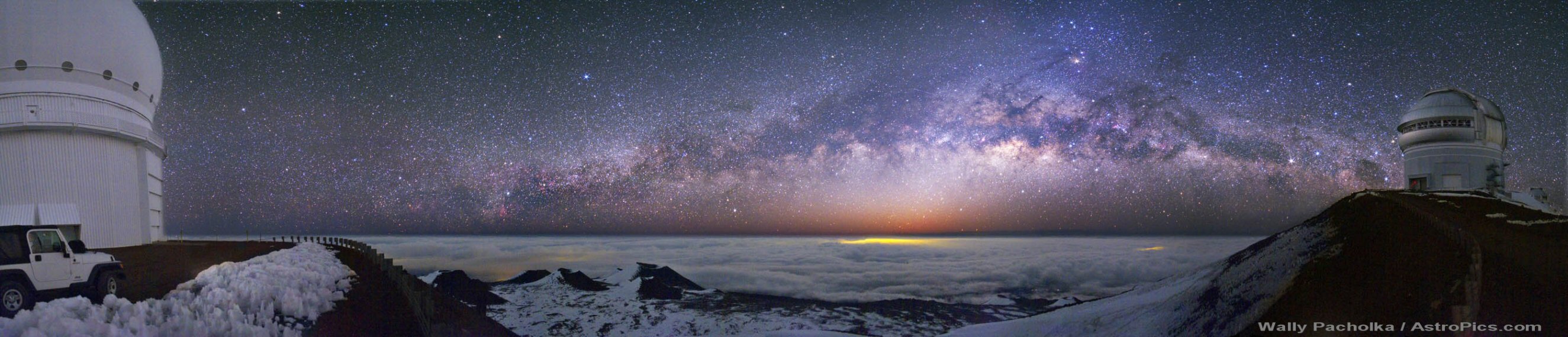 Panorámica de la Vía Láctea desde Mauna Kea