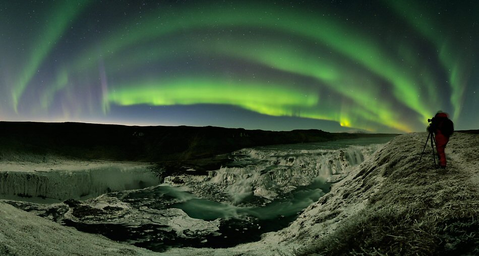 Cascadas, Auroras, Cometa: Islandia