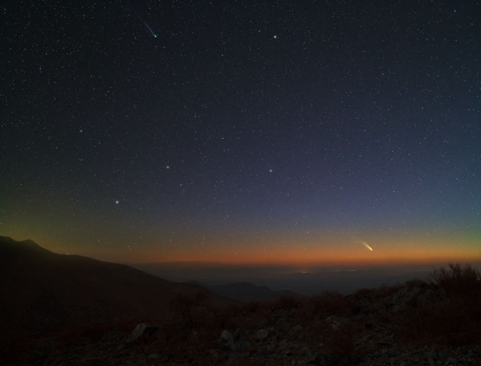 5 de marzo de 2013: Los cometas Lemmon y PanSTARRS alcanzan su Máxima Luminosidad