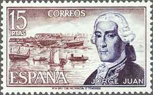Sello de correos dedicado a Jorge Juan Sello de correos dedicado a Jorge Juan