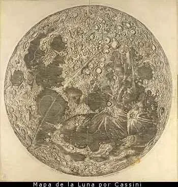 Mapa de la Luna realizado por Cassini Mapa de la Luna realizado por Cassini
