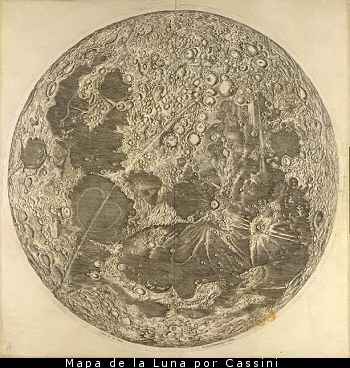 Mapa de la Luna realizado por Cassini Mapa de la Luna realizado por Cassini