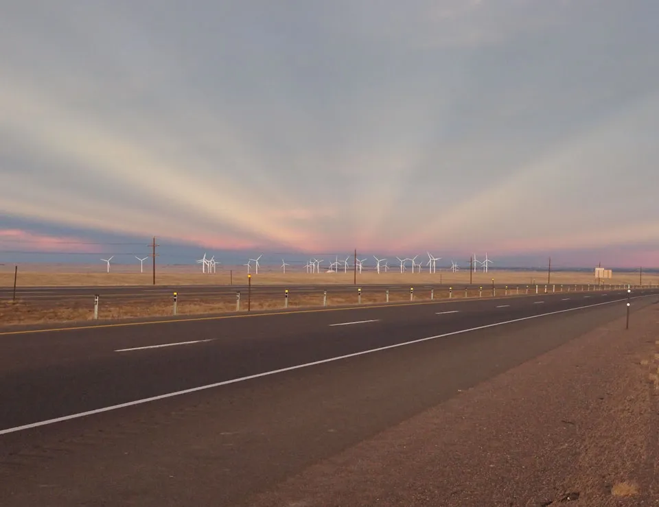 Rayos Anticrepusculares sobre Cheyenne