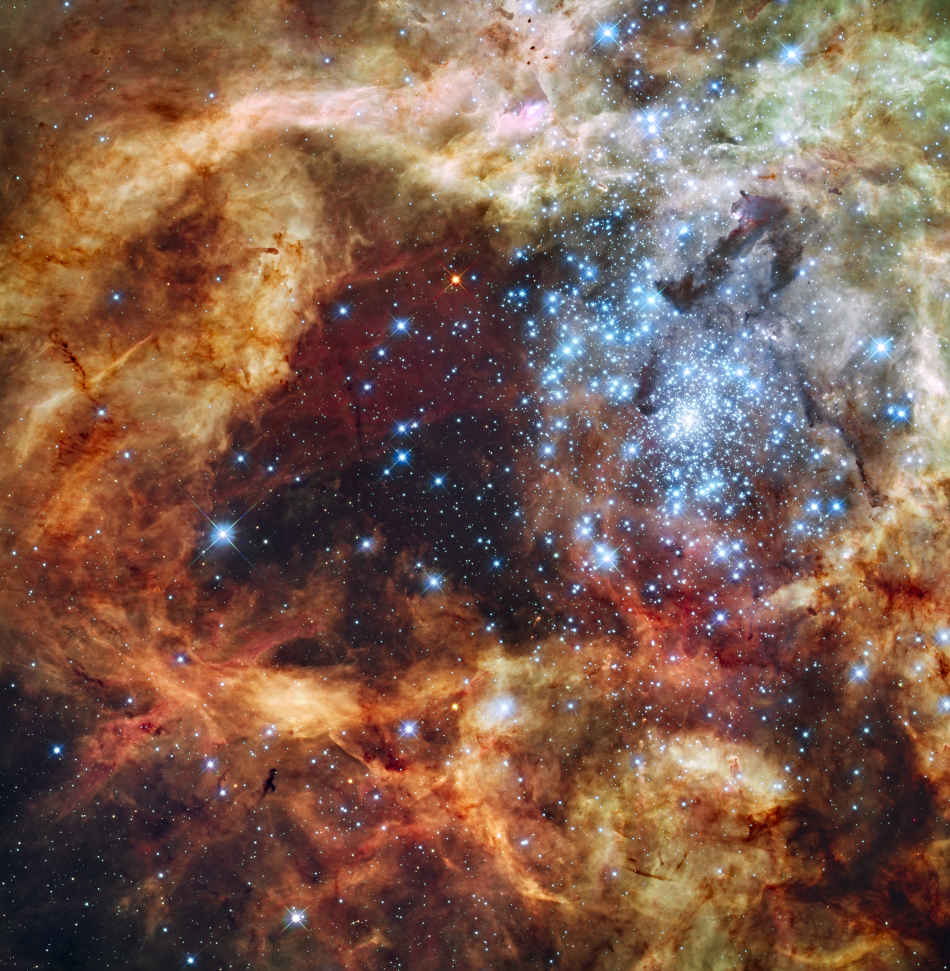 El Supercúmulo R136 en la Nebulosa de la Tarántula