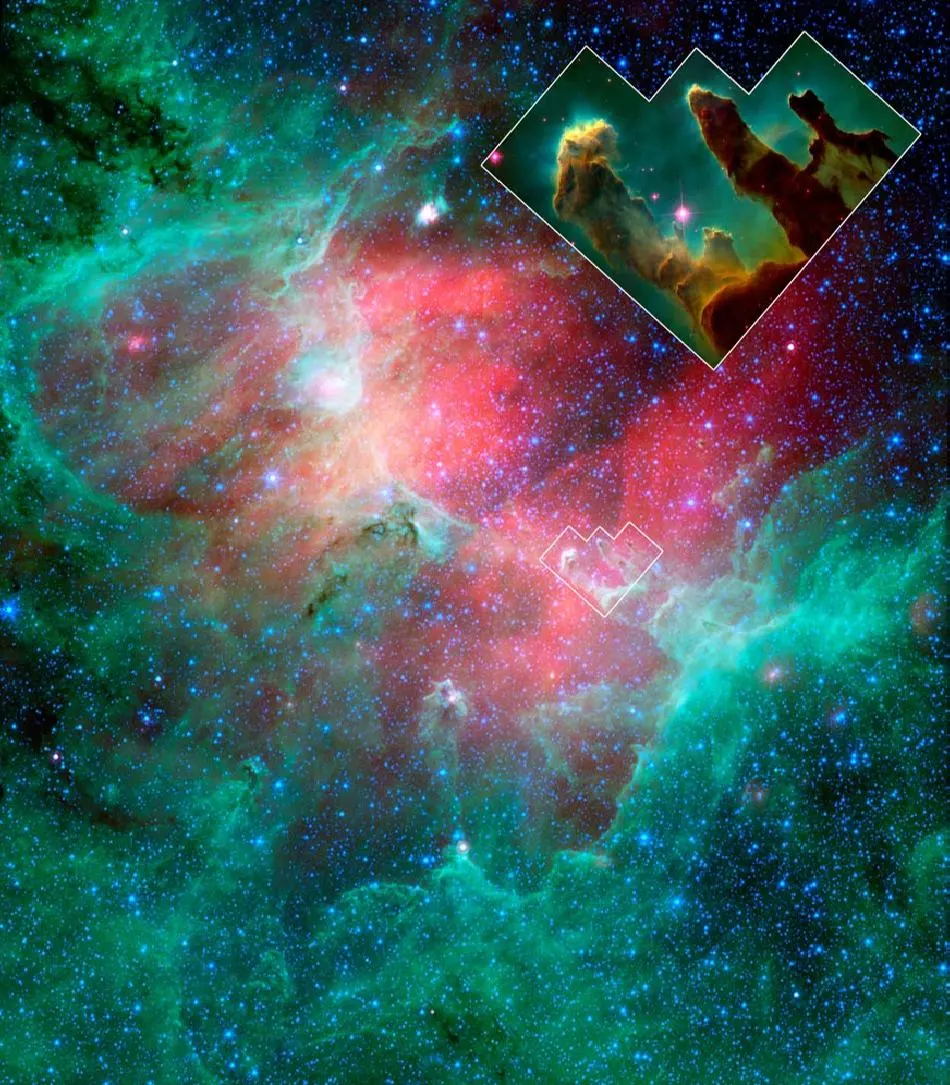 La Nebulosa del Águila en infrarrojo