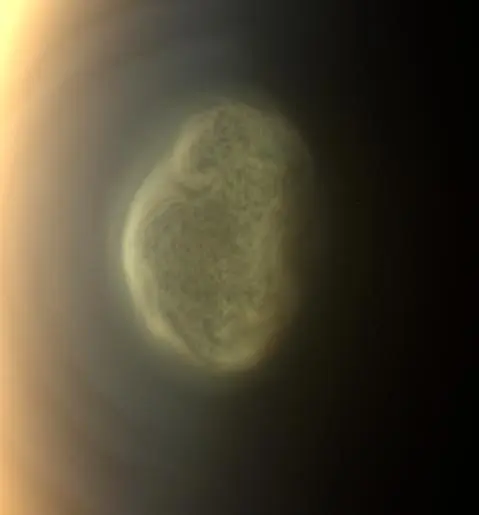 Descubren un Vórtice en el Polo Sur de Titán