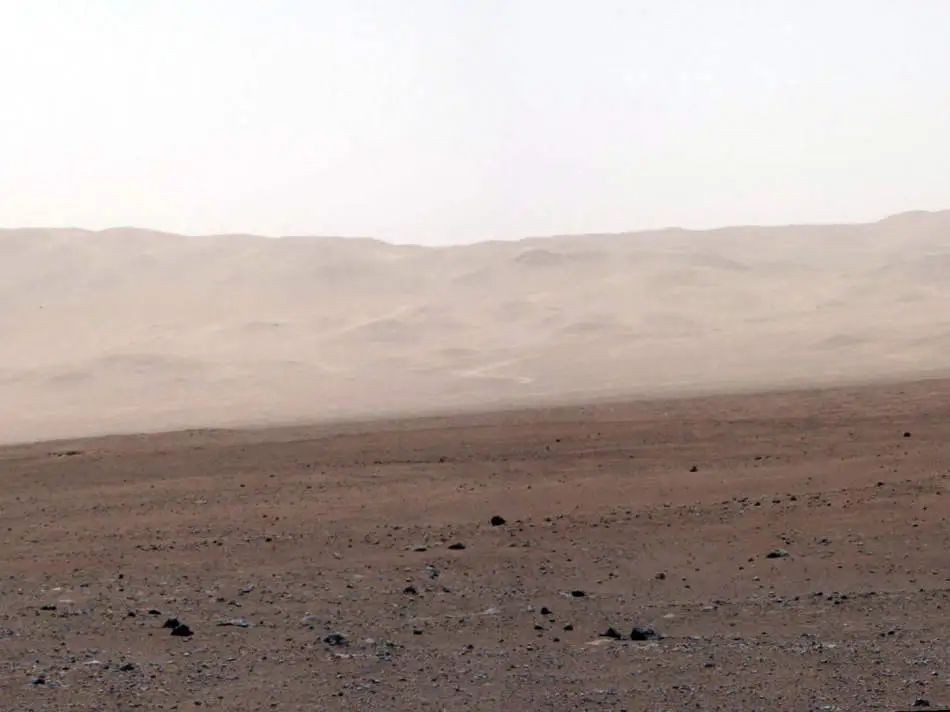 Curiosidad en Marte, una Pared del Cráter Gale