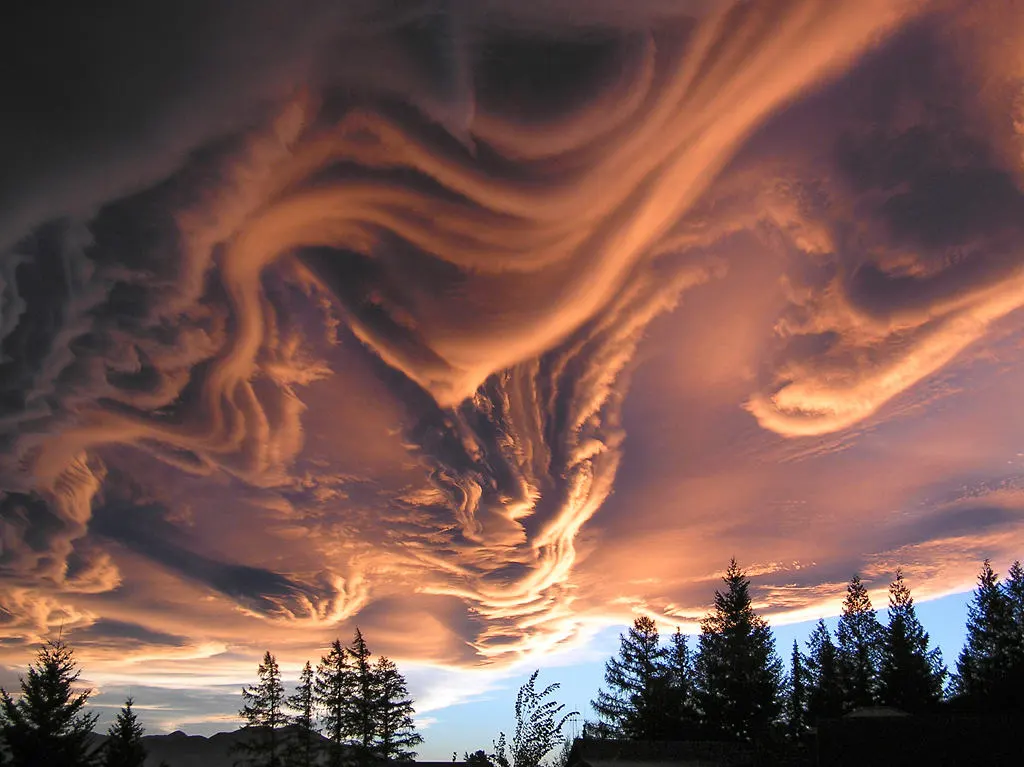 Nubes Asperatus sobre Nueva Zelanda