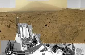 Panorámica de Rock Nest desde el Curiosidad en Marte