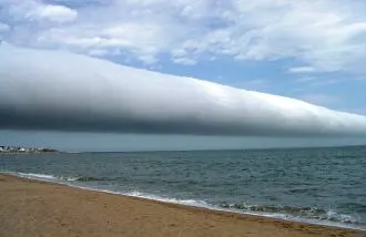Una Nube Rollo (o Nube Rodillo) sobre Uruguay