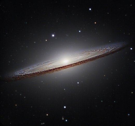 Primer plano del Sombrero desde el Hale La Galaxia del Sombrero