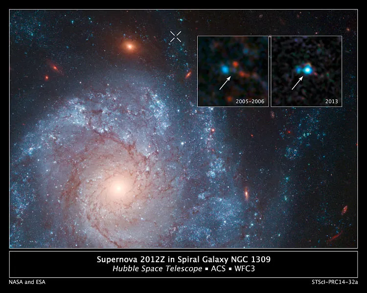 Supernova 2012Z en la galaxia espiral NGC 1309