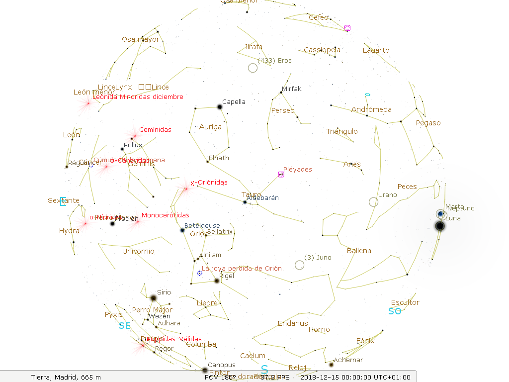 Las efemérides astronómicas para el mes de diciembre en el hemisferio norte Las efemérides astronómicas para el mes de diciembre en el hemisferio norte